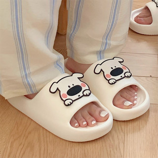 XIXITIAO Casual eva Giày Sandal Đế Mềm Dễ Thương Mũi Đen Chó Mùa Hè Thoải Mái Nam Nữ