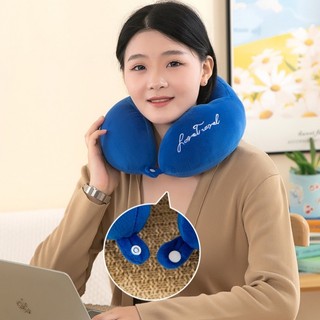 Gối Cổ Chữ U Cao Su Non, Chống Mỏi Vai Gáy, Dành Cho Dân Văn Phòng, Lái Xe và Du Lịch