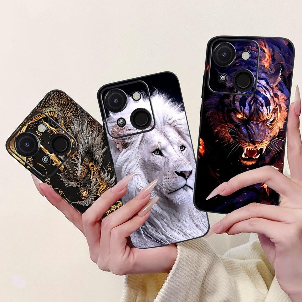 Ốp Điện Thoại Thời Trang Rồng Thoáng Mát Cho Itel A50 A50C A06 Ốp Lưng Trên Itel A507LXU Vỏ Mềm Hình Động Vật Hoạt Hình Vỏ
