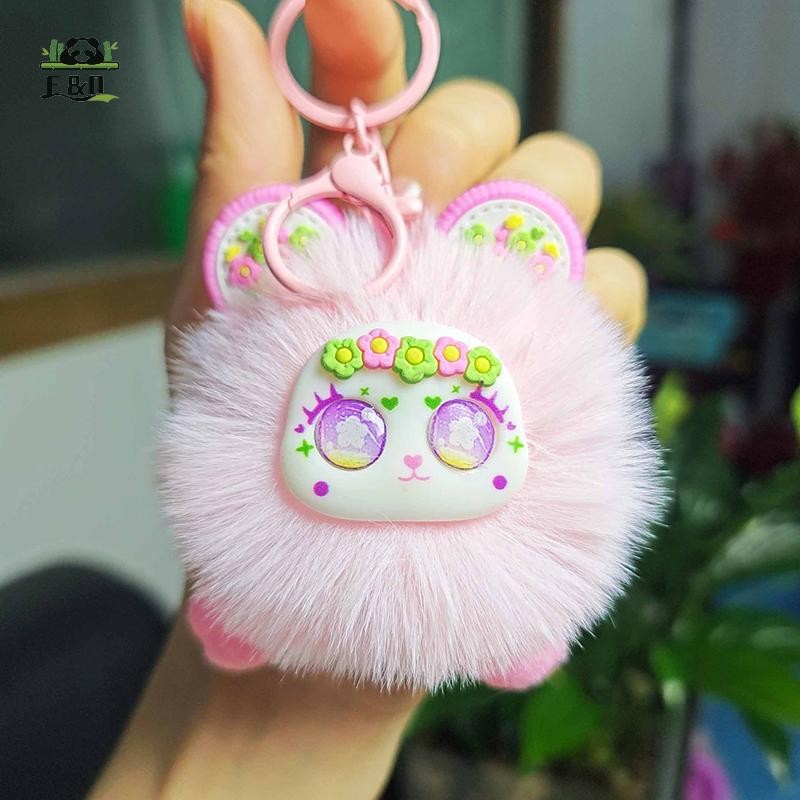 [SHNZDD] Mặt dây chuyền búp bê sang trọng dễ thương Móc khóa hoạt hình Xe sang trọng Móc khóa hợp thời trang Nữ Túi bé gái Trang trí Quà tặng Phụ kiện EMKK