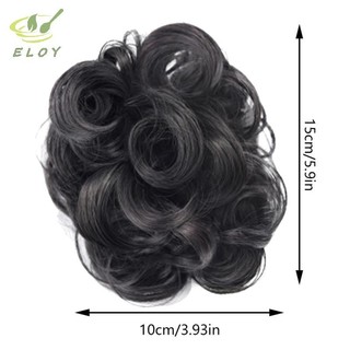 [ELOY] Bun Tóc Tổng Hợp Sống Động Như Thật Lộn Xộn Tóc Giả Hoa Bud Grip Kẹp Co Giãn Nữ Tóc Giả Miếng Lụa Nhiệt Độ Cao VN