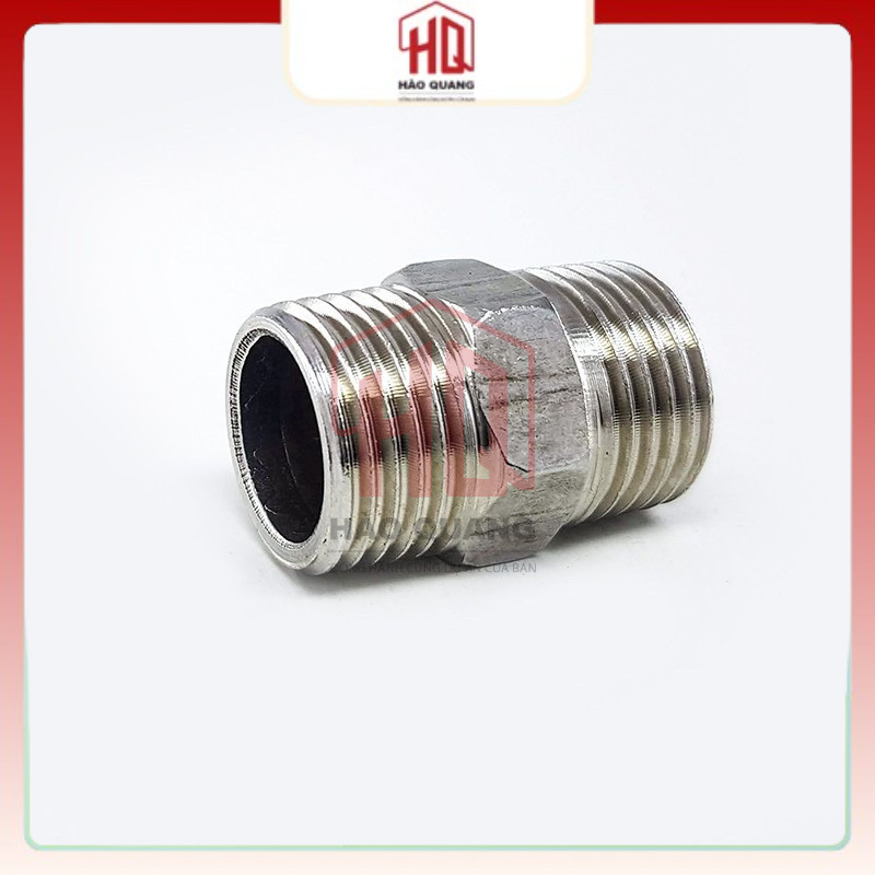 Kép Inox Ren Ngoài 21,27,27-21 – Nối Ống Nước, Khí Nén, Chống Gỉ