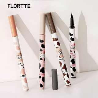 FLORTTE Kẻ mắt lụa Wow, dạng lỏng đầu mảnh lâu trôi, chống lem
