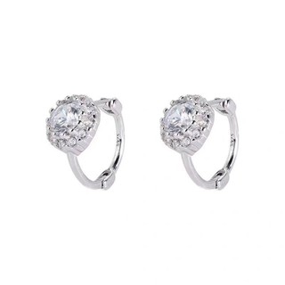Bông tai Zircon bạc S925 Trang sức thời trang đơn giản Quà tặng nữ