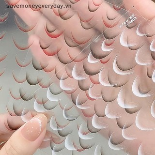 [savemoneyeveryday] 1 Tờ Thời Trang Pháp Chuyển Đổi Móng Tay Nghệ Thuật Dán Mỏng Đen Trắng Đường Bấm Trên Móng Tay Đề Can Trang Trí Làm Móng Tay DIY [vn]