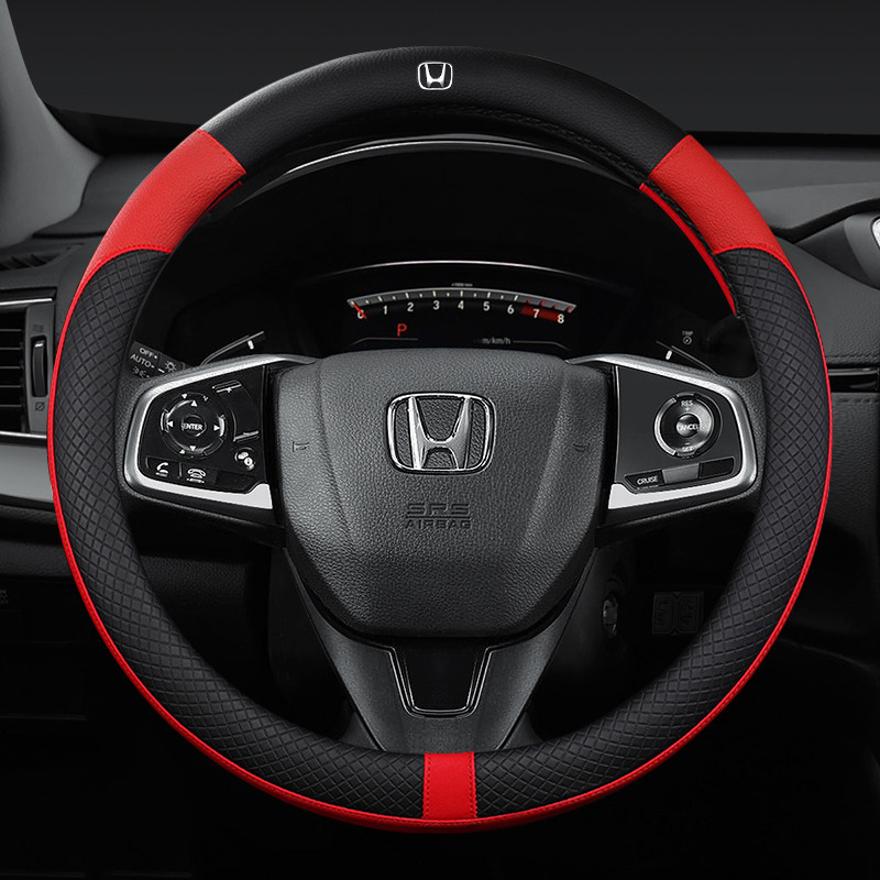 Vỏ bọc vô lăng ô tô bằng da Honda BRV HRV City Civic Jazz Accord CRV 38cm Chống trượt