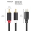 Cáp âm thanh BTM USB Type C sang 2RCA cho điện thoại Thiết bị loa ô tô Đầu nối tấm vàng Chống oxy hóa ăn mòn