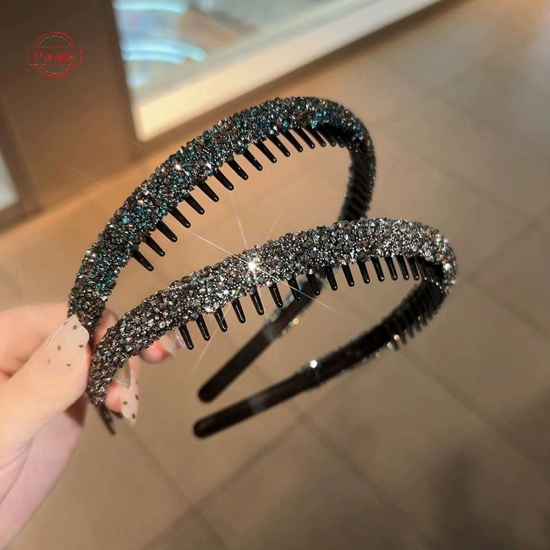 Parade Chống Trơn Trượt Kim Cương Giả Tóc Vòng Ban Nhạc Nữ Răng Co Giãn s Dành Cho Nữ Sáng Bóng Tóc Vòng VN