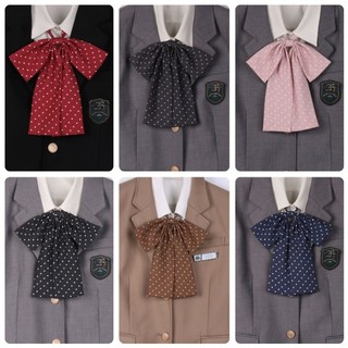 Quá Khổ Thắt Nơ Pre-Tied Chấm Bi Đỏ Thủy Tinh - Phụ Kiện Thời Trang Dành Cho Nữ