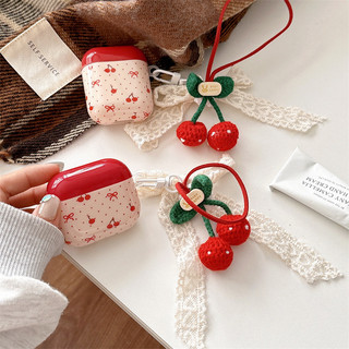 Bow Cherry cho AirPods 1 / 2 3 Pro Pro2 Pro3 Airpod4 Bộ tai nghe Vỏ bảo vệ Bluetooth không dây AirPods pro2 Pro3 3 4 Vỏ bảo vệ tai nghe