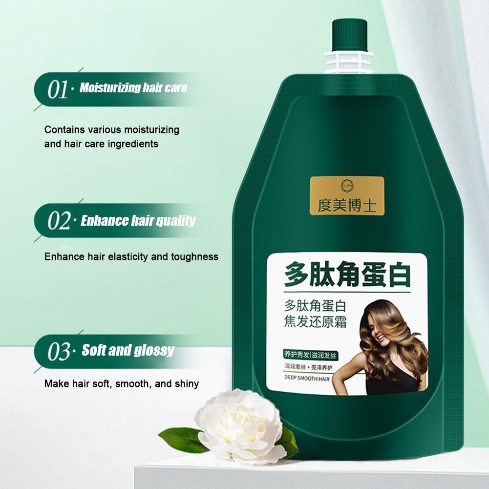 Learnever Polypeptide Keratin Đốt Tóc Phục Hồi Kem Dưỡng Ẩm Mịn Dưỡng Ẩm Chăm Sóc Khô Dưỡng Ẩm Frizzy O3o6