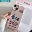 ibumpers Ốp Lưng iPhone Dễ Thương Hoạt Hình Con Chó Họa Tiết Da Hồng Ốp Điện Thoại Dày Dặn Silicon Mềm Chống Sốc Chống Bẩn Cho Iphone 16 15 14 12 13 11 Pro Max IP 7 8 Plus X XS XR