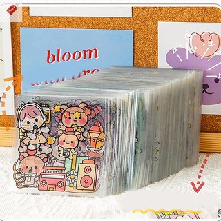 Alik 50 Miếng Dán Sổ Cái PET Không Lặp Lại Chống Thấm Nước Dễ Thương Miếng Dán Cắt Không Cho Học Sinh Và Bé Gái Anime Dán VN