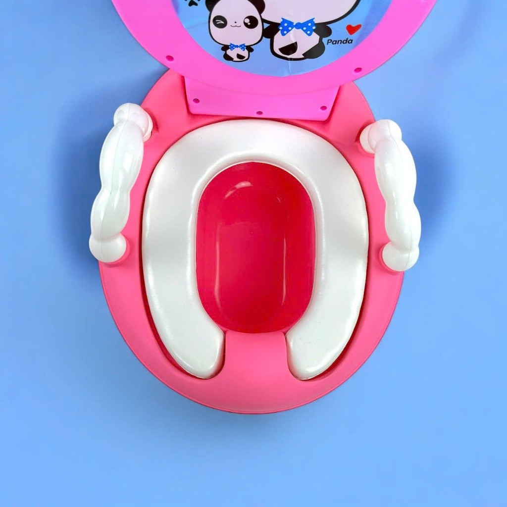 Bô Vệ Sinh Trẻ Em Hình Gấu Panda Vinh Nam Plastic Hàng Cao Cấp, Bô Cho Bé Bằng Nhựa Có Mút Đế Ngồi