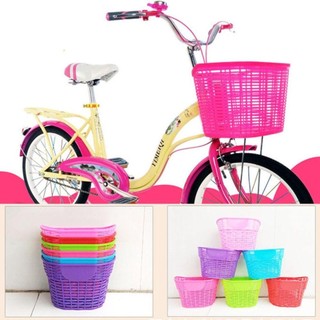 Giỏ xe đạp trẻ em bằng nhựa rỗng nhẹ, đa màu sắc, phù hợp xe 12-20 inch