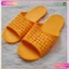 Dẹp nhựa ĐAN VÀNG đi mưa màu vàng size 36-43, dép đi trong nhà, dép lê, dép tổ ong màu vàng