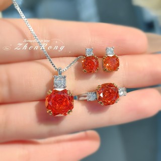 Châu Âu Mỹ ins Phong Cách Mới Hình Bát Giác Hoa Hồng Cắt Nhiều Màu Sắc Kho Báu Phù Hợp Với Nữ