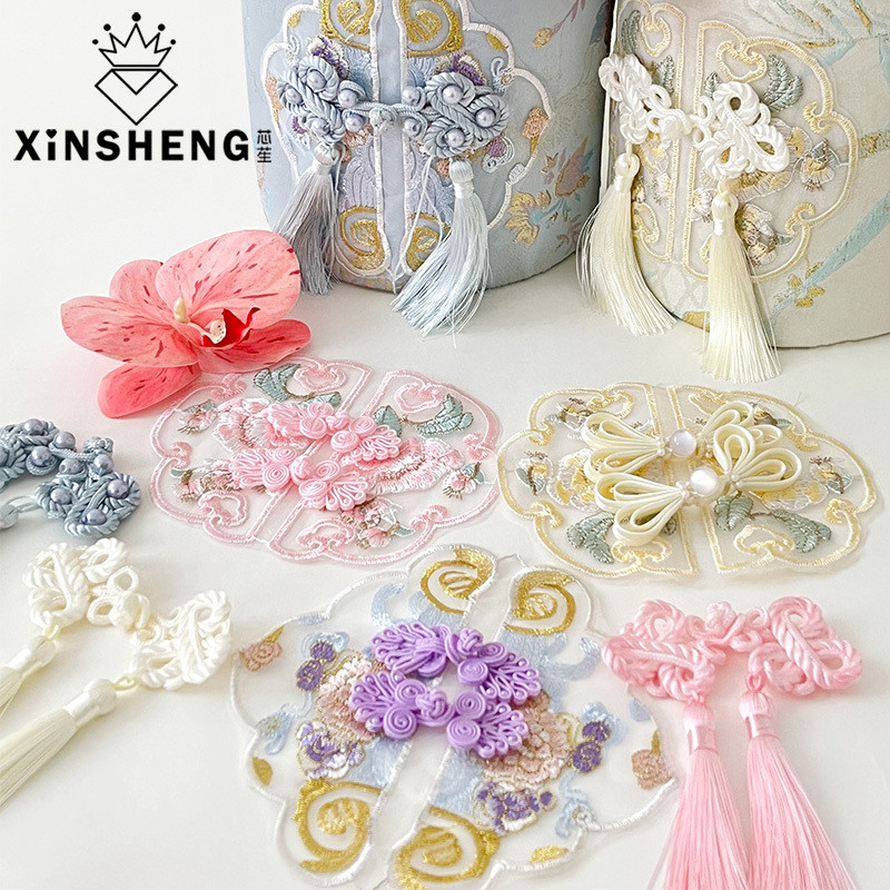Xinyunjin Thêu Vải Dán Hoa Phong Cách Trung Quốc Cổ Phụ Kiện Handmade diy Hoa Quà Tặng Vật Liệu Đóng Gói Hơn nữa