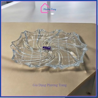 Khay thủy tinh dày cao cấp đựng hoa quả, bánh kẹo phong cách sang trọng