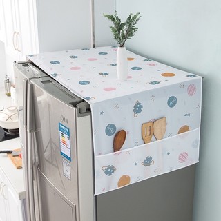 Tấm Phủ Tủ Lạnh, Máy Giặt Có Ngăn Để Đồ - Tấm Che Tủ Lạnh Chống Bụi, Chống Thấm Nước FE123