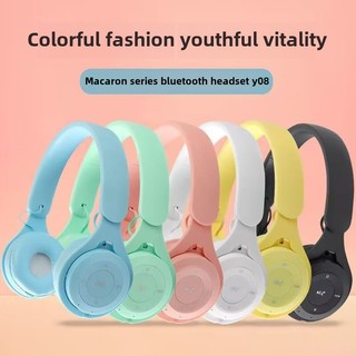 Tai nghe Macaron headphone headset Tai nghe Dopamine cho bé gái đeo tai nghe bluetooth phổ thông dùng cho Apple Android R7HO