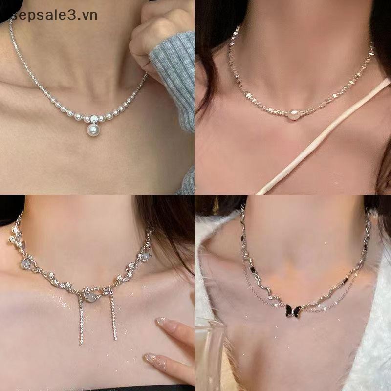 # Vn # Ngọt Ngào Không Đều Tối Giản Tính Khí Dây Xích Cổ Ngọc Trai sel Vòng Cổ Choker Dành Cho Nữ Kỷ Niệm Món Quà Trang Sức Hợp Thời Trang.