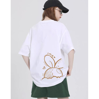 HIIXIIVI 2025 Mới Phong Cách Hàn Quốc 100% Cotton Tay Ngắn Oversize Áo Thun Plus Size Nữ Tee Rời Nam Nữ Thời Trang Cổ Tròn