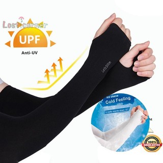 [Lostcorner] Mùa Hè Ice Silk Tay Dài Chống Nắng Bao Tay Nam Nữ Vòng Tay Mới Mát Tay Chống Tia UV Tay Áo Đi Xe Đạp Ngón [Mới]
