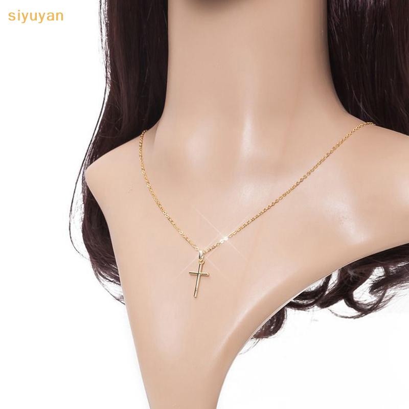 Siyuyan Đơn Giản Thời Trang Chữ Thập Mặt Dây Chuyền Xương Đòn Dây Chuyền Pha Lê Chúa Giêsu Chữ Thập Tòn Ten Vòng Cổ Punk Hip Hop Trang Sức Cho Nam Nữ Quà Tặng VN