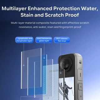 Dành Cho Insta360 X5 / X4 Màn Hình Phim Cường Lực Toàn Cảnh camera Cong Phim Cường Lực 360X5 Độ Nét Cao Chống Cháy Nổ Bảo Vệ Phụ Kiện camera Thể Thao