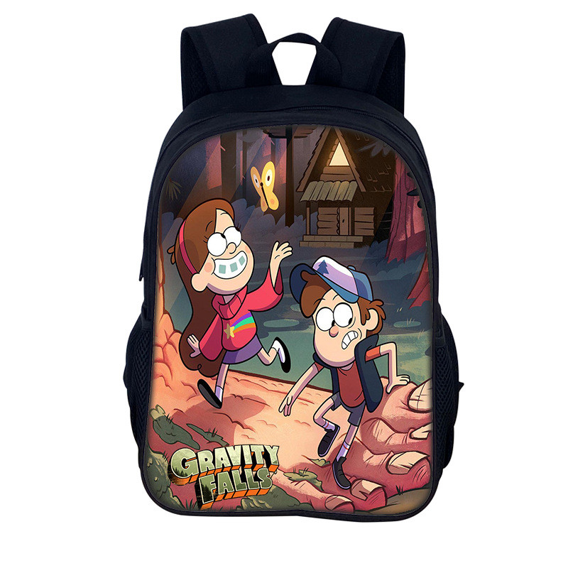 Ba lô dung tích lớn Weird Town Gravity Falls - Túi học sinh hai vai thời trang cho thanh thiếu niên