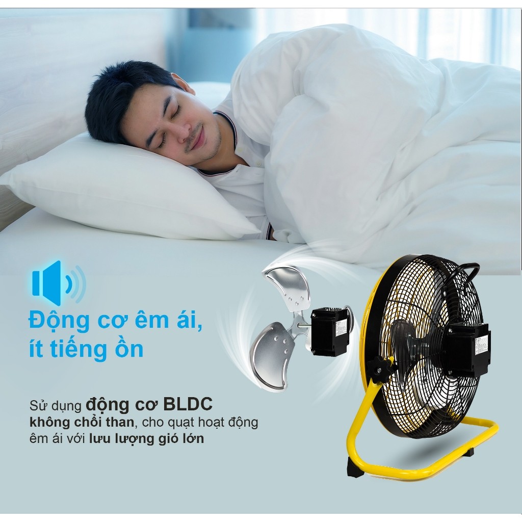 Quạt Sạc Đa Năng AC ARF01D123 12W cánh 12-inch pin Lithium-ion - Bảo hành chính hãng 12 tháng