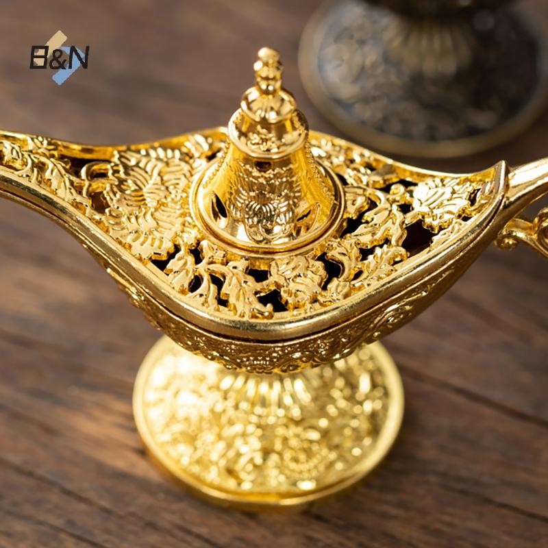 B & N Huyền Thoại Rỗng Aladdin Đèn Thần Lư Hương Retro Chúc Đèn Dầu Trang Trí Nhà Quà Tặng.