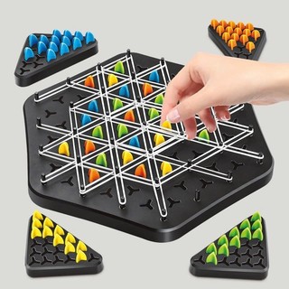Cờ Liên Xích, Đồ Chơi Cờ Vua Tam Giác Dây Chun Boardgame, Phát Triển Tư Duy Trí Tuệ Cho Trẻ Em.