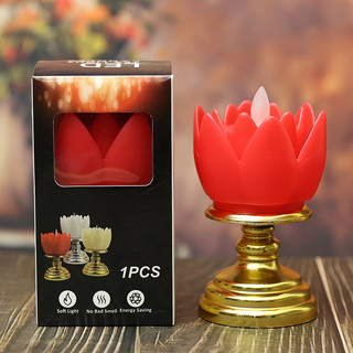 Đèn Hoa Sen Đặt Bàn Thờ Sử Dụng Pin, Đèn LED An Toàn Dành Cho Ban Thờ Phật Giáo