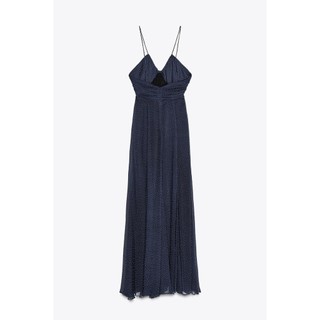 Đầm Zara made in Morocco dây đeo cổ corset maxi - nữ