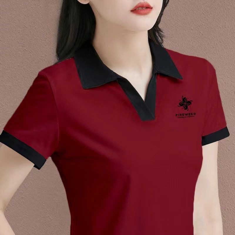 Mùa Hè 2025 Mới Thời Trang Và Thường Ngày Slim fit Polo Áo Thun Tay Ngắn Cho Nữ