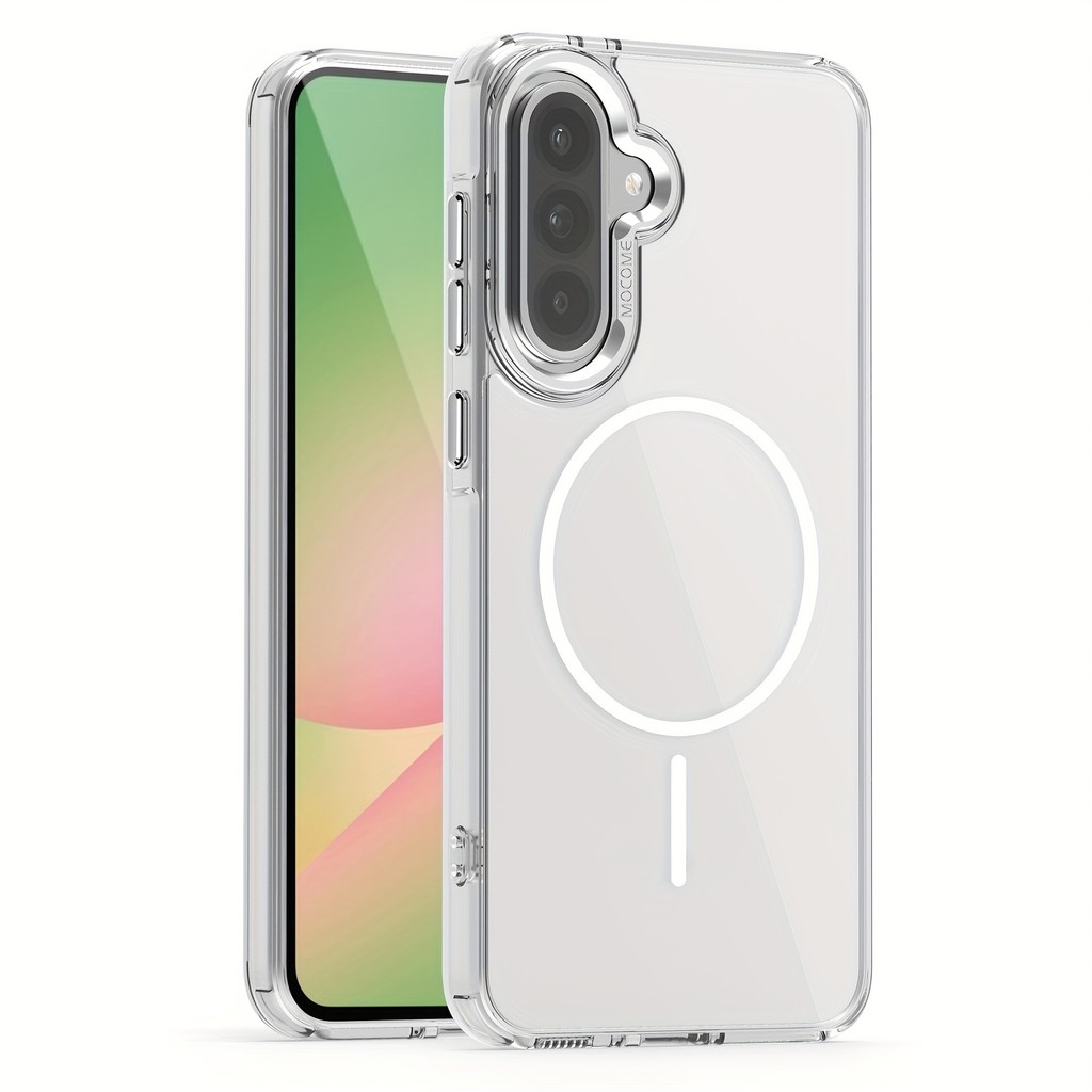 Ốp Điện Thoại Acrylic Cứng Không Vàng Nhẫn Từ Tính Mỏng Cho Samsung A56 A55 A36 A35 A26 A16 A15 S25 S24 S23 Ultra Plus Vỏ Chống Sốc