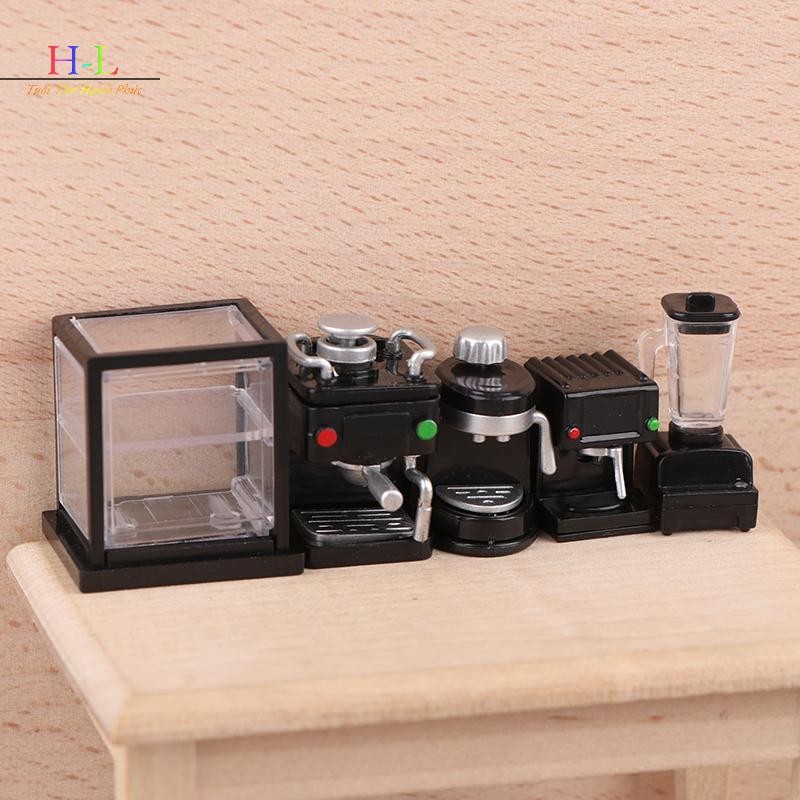 [XZNZMM] 1 Nhà Búp Bê Nội Thất Thu Nhỏ Máy Pha Cà Phê Kệ Bảo Quản Mô Phỏng Nhà Búp Bê Trang Trí Đồ Chơi DIY Nhà Búp Bê LMWU