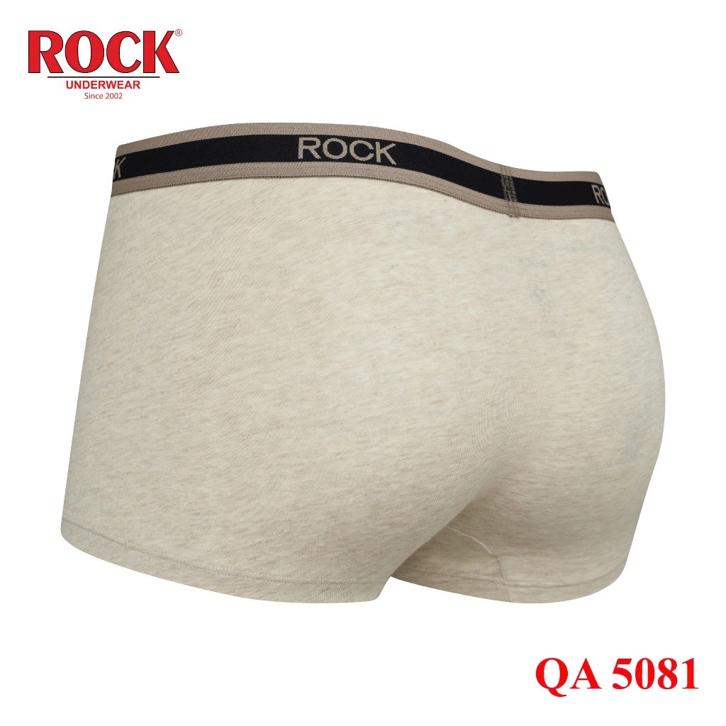 Quần lót nam boxer trơn ROCK QA 5081 vải cotton mềm bảng lưng to
