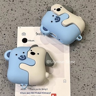 Ốp Lưng Cho AirPods 4 [2024] AirPods Pro2 Pro 3 2 1 Apple Tai nghe không dây Vỏ Tai Nghe Silicon Gấu Voi Xanh