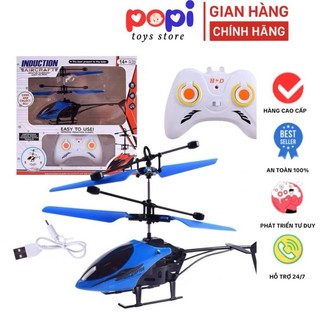 Máy Bay Điều Khiển Từ Xa Cảm Ứng, Máy Bay Trực Thăng Đồ Chơi 4 Chiều Có Đèn LED Và Điều Khiển Bằng Tay