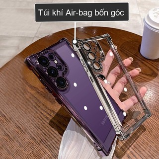 Ốp lưng Samsung trong suốt chống sốc túi khí 4 góc không ố vàng cho S26 S25 S24 S23 Ultra Plus FE A55 A54 A35 A25 A16