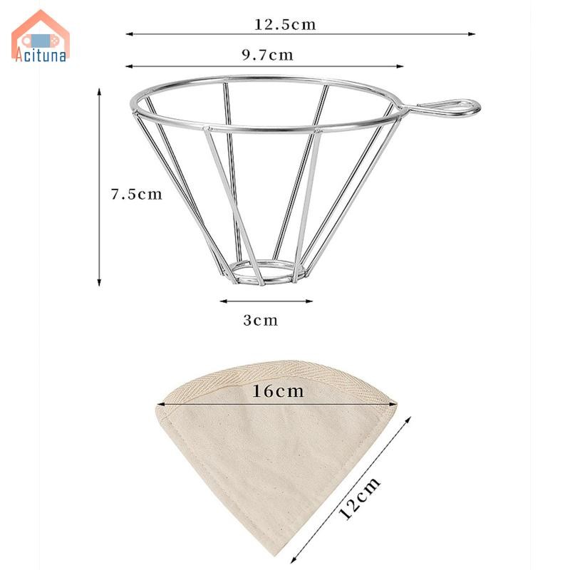 Acutuna Vải Lọc Cà Phê Nón Lọc Handmade Chắc Chắn Vải Flannel Lọc Cà Phê