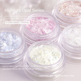 Móng tay nghệ thuật nổi bật Opal bột trang sức thổ cẩm Ice pha lê Edelweiss bột không thường xuyên Sequins Nail trang trí công cụ làm móng tay cho cửa hàng móng tay