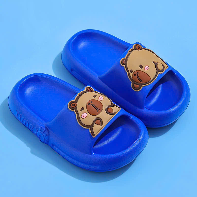 dép đi trong nhà đế mềm chống trượt thời trang mùa hè cho bé gái bé trai PVC êm chân capybara đi biển đi mưa 3517