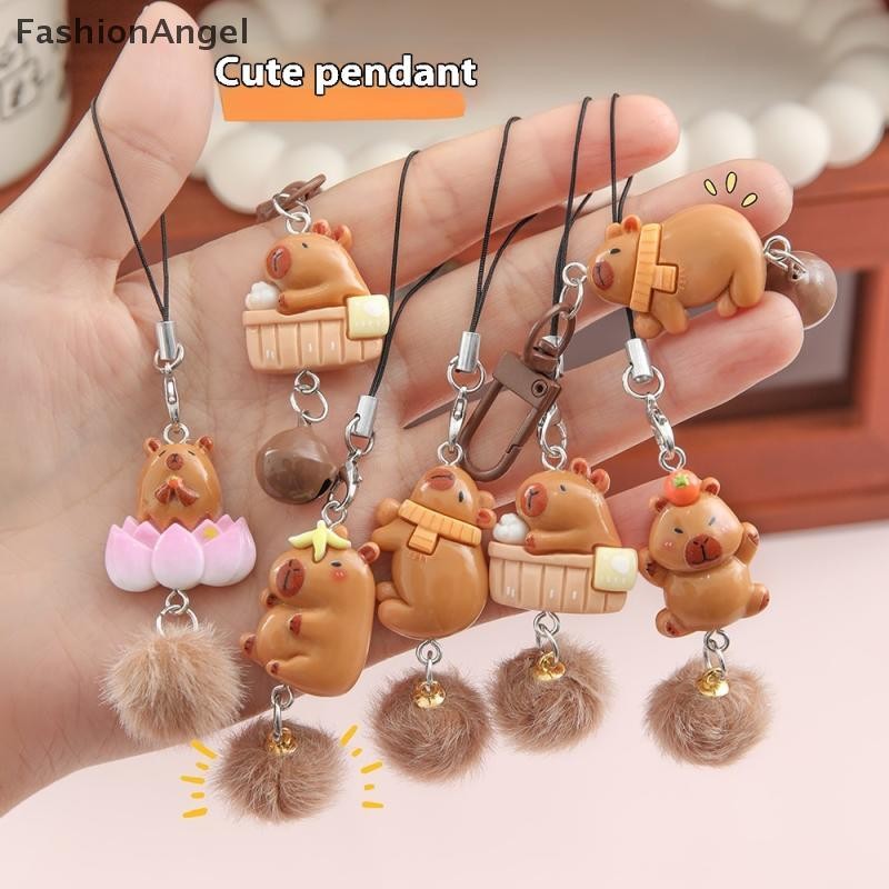 FashionAngel Dễ Thương Capybara Vỏ Điện Thoại Di Động Dây Đeo Móc Chìa Khóa Túi Mặt Dây Chuyền Trang Trí Điện Thoại DIY Dây Ngắn Handmade Trang Sức Quà Tặng VN