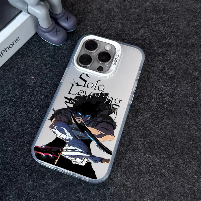 Anime Solo Leveling Cover Cho Samsung Galaxy S25 S24 S23 S22 S20 S21 Ultra Plus S20 FE S25 Edge 5G A51 A71 Shell Cool Print Premium IMD Armor Hard Acrylic Hợp Thời Trang