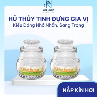 [Giá Xưởng] Combo 2 Hũ Thủy Tinh 0666 – Dung Tích 200ml,  Đựng Gia Vị, Muối, Đường Tiện Lợi