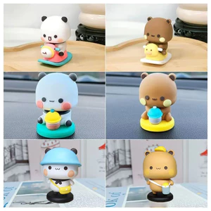 Dễ Thương PVC Gấu Trúc Gấu Hình Hoạt Hình Đồ Chơi Sưu Tập Bubu Dudu Động Vật Đồ Chơi Anime Búp Bê Trang Trí Nội Thất Ô Tô Trang Trí